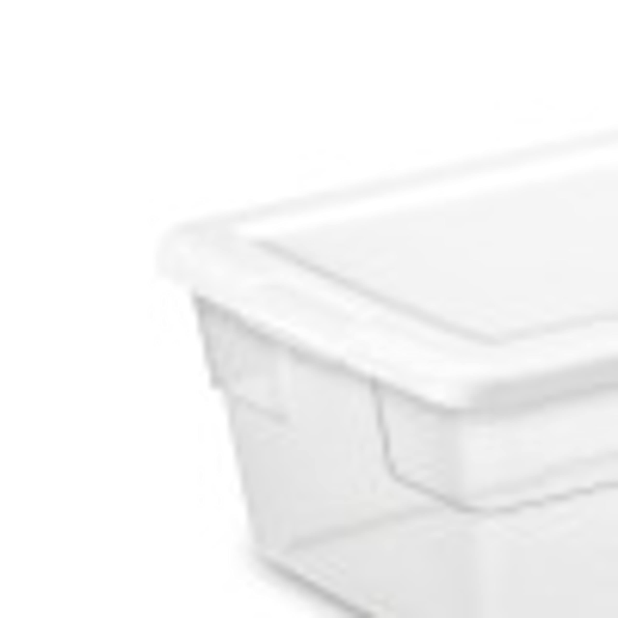 Sterilite 6 Qt Clear Plastic Stackable Storage Bin w/White Latching Lid Organizing Solution, 12 Pack