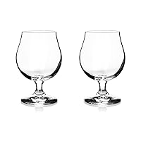 North Mountain Supply Belgian Beer Glasses - for Strong/Dark Ales and Belgian IPAs Drinking - 16 Ounces - Set of 2