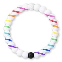 Silicone Beaded Bracelet, Pride Collection - Silicone Jewelry Fashion Bracelet Slides-On for Comfortable Fit for Men, Women & Kids