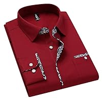 Autumn Men Shirt Korea Casual Long Sleeve Shirts Chest Pocket Button Down Soft Men Social Shirt