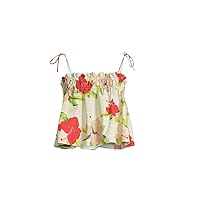 Ganni Women's Floral Surfer Tie Top