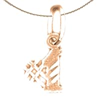 #1 | 14K Rose Gold #1, Number One Pendant with 18