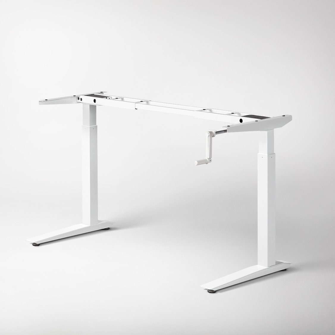 Fully Jarvis Crank-Powered Standing Desk Frame Only - Supports Tops from 48" to 70" Wide and 30" deep (Not Included) - Adjustable Heigh...