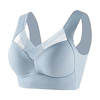 Womens Backless Sports Bra Tank Tops, Women Breathable Mesh Patchwork Workout Crop Tops, Yoga Running Support Bras