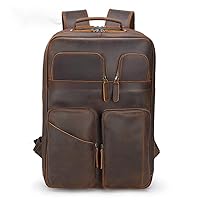 Classic Men Multifunctional Backpack Large capacity Genius Leather Backpacks Premium quality (Brown)