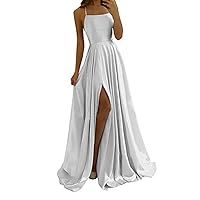 Spaghetti Strap Sundresses for Women Maxi Long Homecoming Sundresses for Women Casual Beach Cutout Spring Going Out