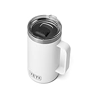YETI Rambler 24 oz Mug, Vacuum Insulated, Stainless Steel with MagSlider Lid, White