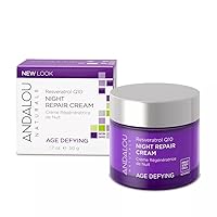 Resveratrol Q10 Night Repair Cream, For Dry Skin, Fine Lines & Wrinkles, For Softer, Smoother, Younger Looking Skin, 1.7 Ounce