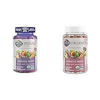 Garden of Life Organic Prenatal & Women's Gummy Vitamins Bundle - Berry Flavor, Non-GMO, Gluten Free, Vegan - 30 & 120 Count