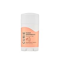 Curie Aluminum Free Deodorant - Grapefruit Cassis 2oz Stick - Natural Deodorant, Paraben Free, Cruelty Free, Non-Toxic