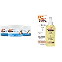 Palmer's Cocoa Butter Formula Daily Skin Therapy Solid Lotion (Pack of 3) and Skin Therapy Moisturizing Body Oil