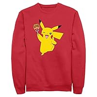 Fifth Sun Pokemon Men's Caramel Apple W Pikachu Pullover Crew Fleece