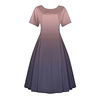 Rave Outfits for Women, Summer Trendy 2024 Dinner Plus Size Womens Clothing Short Sleeve Dresses Dress, S, 5XL