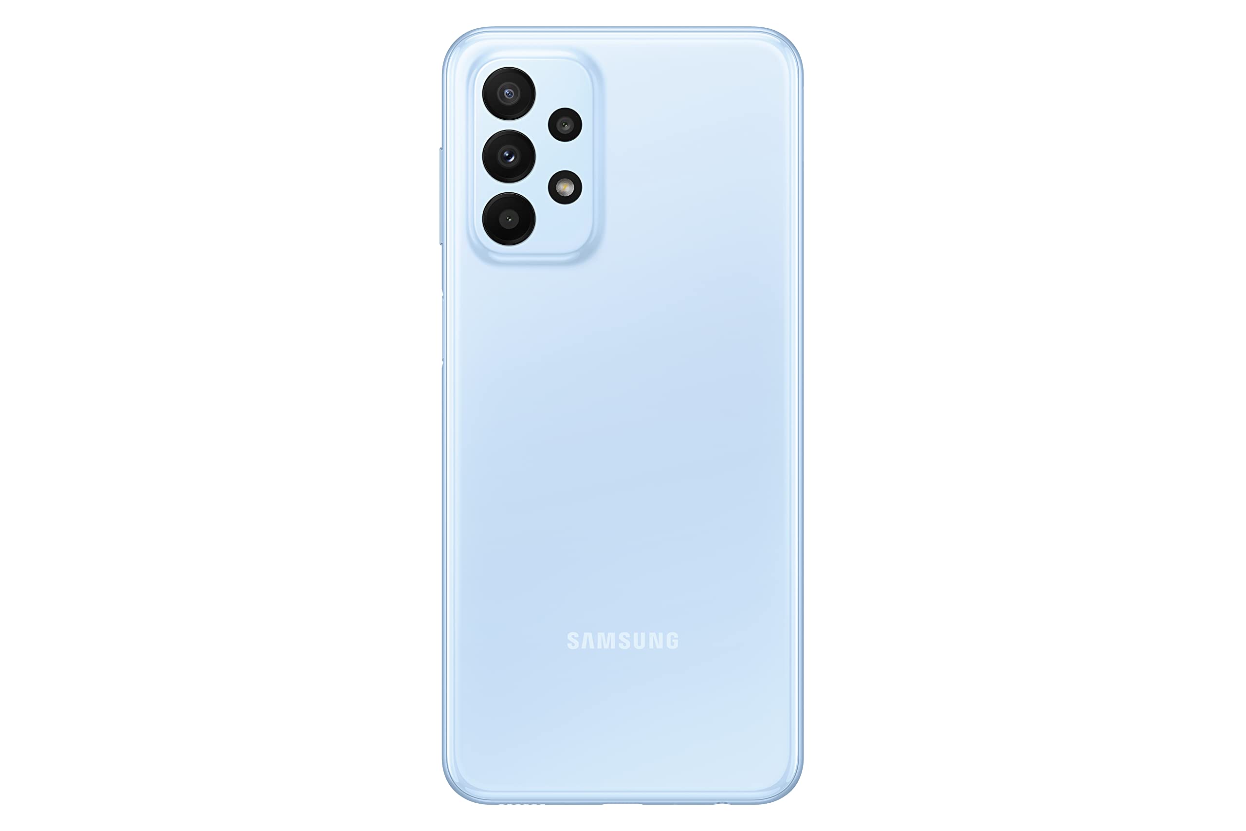SAMSUNG Galaxy A23 (SM-A235F/DS) Dual SIM, 128GB + 4GB, Factory Unlocked GSM, International Version (Fast Car Charger Bundle) - No Warranty - (Blue)