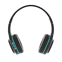 Sentry BLWBT106 Headphone Overhead Bluetooth Black with Teal