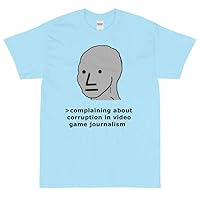 Meme Art Funny NPC Wojak Video Game Incel Journalism - Short Sleeve T-Shirt