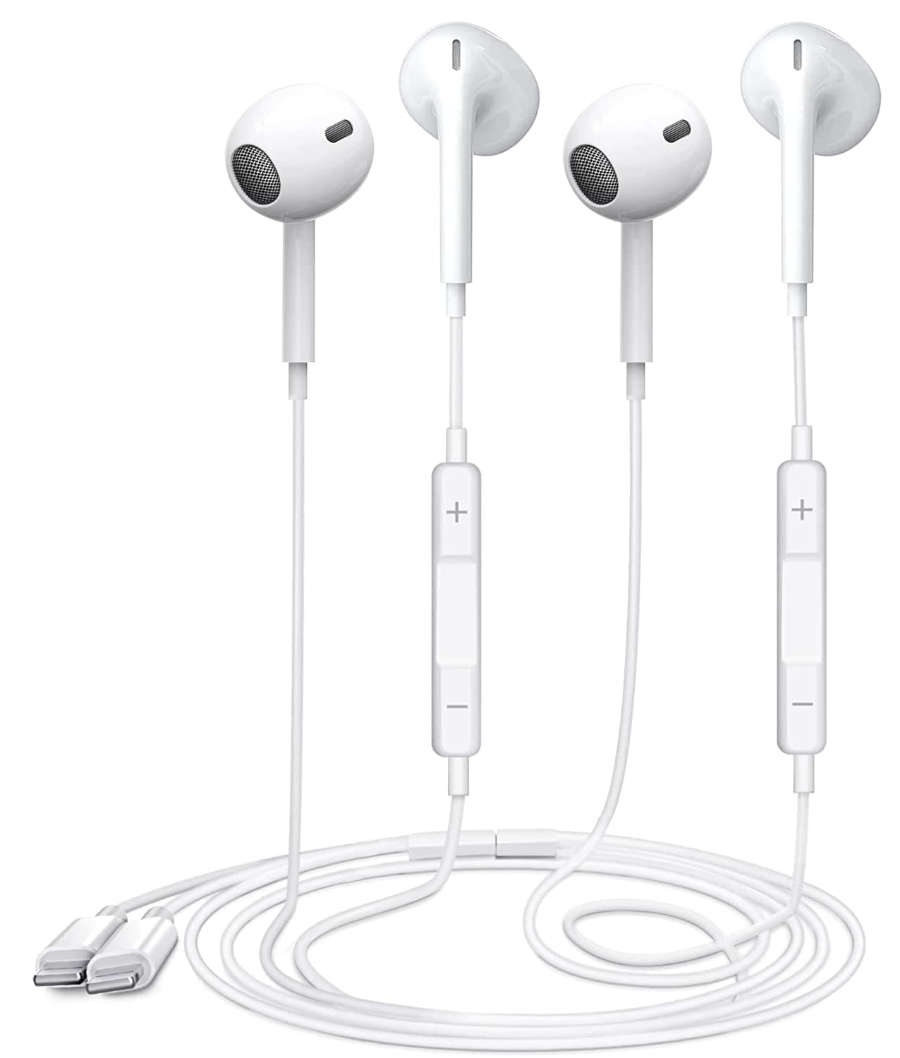 2 Pack Apple Earbuds iPhone Headphones [Apple MFi Certified] Earphones with Lightning Connector (Built-in Microphone & Volume Control) Compatible with iPhone 14/13/12/11/XR/XS/X/8/7 Support All iOS