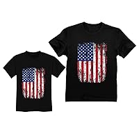 Tstars 4th of July Father Son Daughter Matching Shirts American Flag Patriotic Shirt