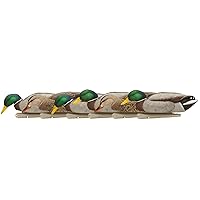 Topflight Backwater Mallards Durable Ultra Realistic Floating Hunting Decoys, Pack of 6, AVX8070