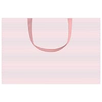 Caspari Mini Stripe Large Rectangular Tote Gift Bag in Blush Pink, 1 Count