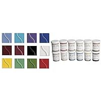 Sax True Flow Gloss Glaze Set, Assorted Gloss Colors, Set of 12 Pints - 406469 & True Flow Crystal Magic Glazes, 4 Ounces Each, Assorted Colors, Set of 12-248469