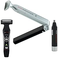The Super Stud 3 Product Bundle by MANGROOMER – Bundle Includes The Essential Back Hair Shaver, Professional Body Groomer and Ball Groomer and The Professional Nose and Ear Hair Trimmer