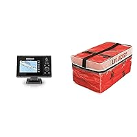Simrad Cruise 5-5-inch GPS Chartplotter with 83/200 Transducer Preloaded C-MAP US Coastal Maps & Absolute Outdoor Kent Clear Storage Bag with Type II Life Jackets, 4 Each (Adult, Orange)