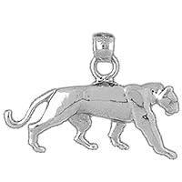 Panther Pendant | Sterling Silver 925 Panther Pendant - 17 mm
