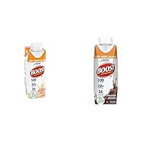 Boost Very High Calorie Strawberry Nutritional Drink – 22g Protein & Very High Calorie Chocolate Nutritional Drink – 22g Protein, 530 Nutrient Rich Calories, 8 Fl Oz (Pack of 24)