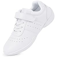 Cheer Shoes for Youth Girls White Cheerleading Athletic Dance Shoes Tennis Sneakers for Competition Sport Training