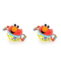 Bright Starts Sesame Street Jingle & Shake Elmo BPA-Free Easy Grasp Baby Rattle, Ages 3-12 Months (Pack of 2)