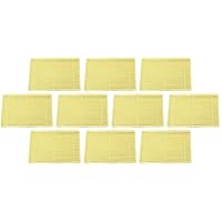 10 Piece Set P.P Cream Bamboo with Fuchi, 6.7 inches (17 cm) Square