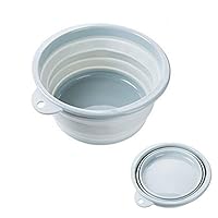 Collapsible Wash Basin Folding Dishpan Dish Bowl Washing Tub Set of 1 (Light Blue - Large)