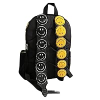 Two Faced Backpack I Custom Lightweight Backpack I College, Travel, Work I Men & Women Black XL-092931 Smiley Pack