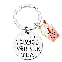 Boba Tea Keychain Gifts for Besties Sisters Birthday Christmas Gifts for Milk Tea Boba Lovers Daughter Teen Girls