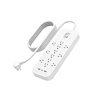 Belkin 12-Outlet Surge Protector Power Strip w/ 12 AC Outlets, 2 USB-A Ports, and 1 USB-C Port, 6ft Cable, UL-listed w/ Overload & Overvoltage Protection + On/Off Switch - 4,000 Joules of Protection