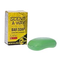 Hunters Specialties Scent-A-Way MAX Bar Body Soap - Hunting Odorless Green Soap Scent Eliminator for Hunters, Trappers, Anglers, and Campers - 3.5 Oz Bar