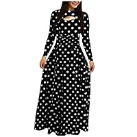 XJYIOEWT Summer Dresses for Women 2024 Maxi Floral, Boho Long Fashion Print Floral Ladies Long Dress Dress Women Sleeve