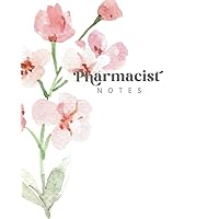 Pharmacist Orchid Flower Notes Notebook - 7.5x9.25in Notebook - Journal - Composition - College Ruled - 110 Pages