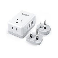 US to UK Ireland Travel Adapter (X232G, 1 Pack) & Swappable Type I Plug Attachment Only (R-X232I, 1 Pack)