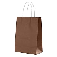 100 Pcs Paper Gift Bags, Kraft Paper Bags with Handles Great for Christmas Graduations Baby Showers Thanksgiving Halloween Easter Mother's Day Kids Parties Wedding Bridal Showers-18-12x5x16in