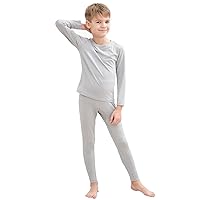 Thermal Underwear Boys Ultra Soft Fleece Lined Kids Thermals Long Johns Top Bottom Warm Set for Winter Skiing