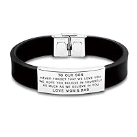 to Our/My Son Gifts Bracelet with Inspirational Love Quotes