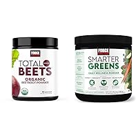 Force Factor Total Beets Organic Beetroot Powder Superfood to Boost Daily Nutrition, USDA Organic & Smarter Greens Daily Wellness Powder to Support Energy, Immunity & Digestion