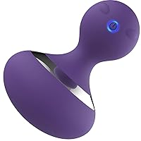 Neck Massage Ball, Home Waterproof Rechargeable Handheld Muscle Massager (Purple)