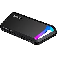 Lexar 512GB SL660 BLAZE Portable SSD, Compatible w/ PS5, PS4, Xbox, PC & Mac, Up to 2000MB/s Read, RGB LED, USB-C, USB 3.2 Gen 2, NVMe Performance, External Solid State Drive (LSL660X512G-RNNNU)
