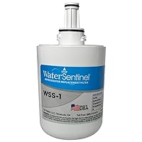 WaterSentinel WSS-1 Refrigerator Water Filter Replacement for Drinking Water Filtration, Fits Samsung DA29, DA61, TADA29, HAFCU1, HAFCU1S, Carbon Block, Reduce Chlorine & Odor, White, 1 Pack