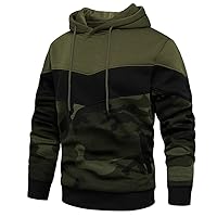 DUOFIER Men’s Athletic Hoodies Color Block Hooded Fleece Sweatshirt