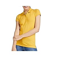 Caliph IMPEX Casual, Classic-Fit Short-Sleeves Collared Polo Shirts for Women’s Golden/Yellow