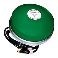 Farm Innovators 1250 Watts 7.5 Inch Cast Aluminum Floating Outdoor Pond De Icer Heater with Built in Thermostat Control and 10 Foot Cord, Green
